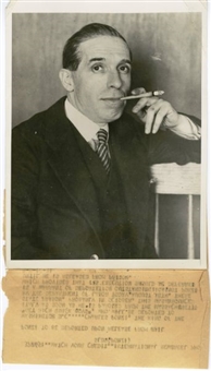 Charles Ponzi "Ponzi Scheme" Fame Original Photograph